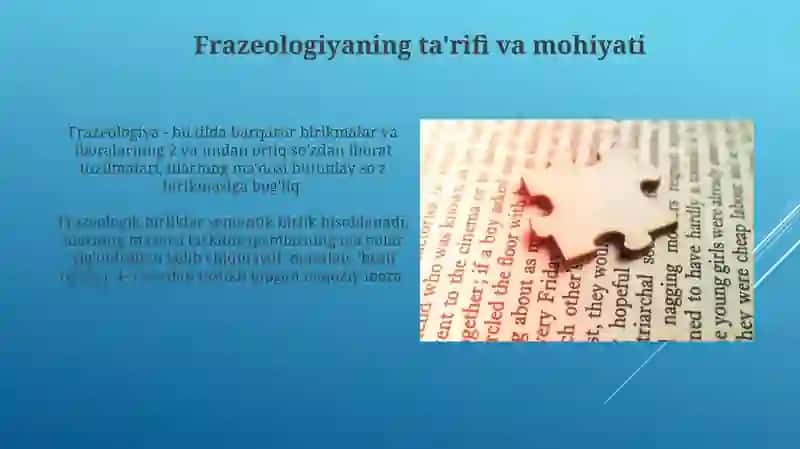 Frazeologiya haqida umumiy ma'lumot 3