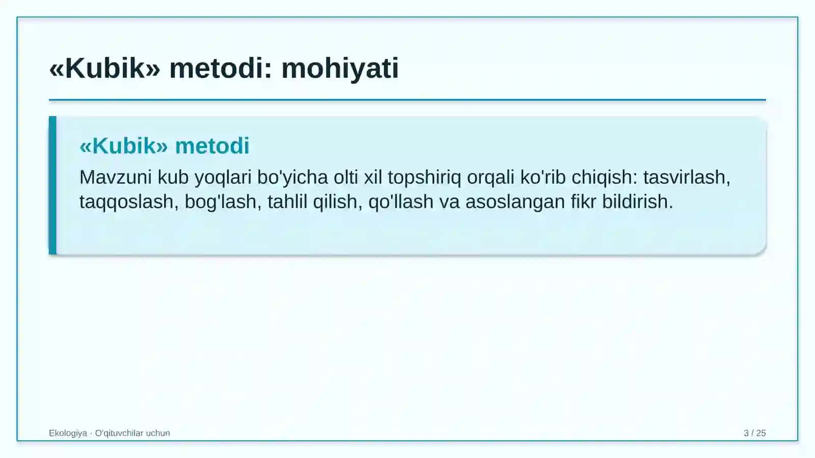 ekologiya darslarida kubik metodidan foydalanish 9776 3