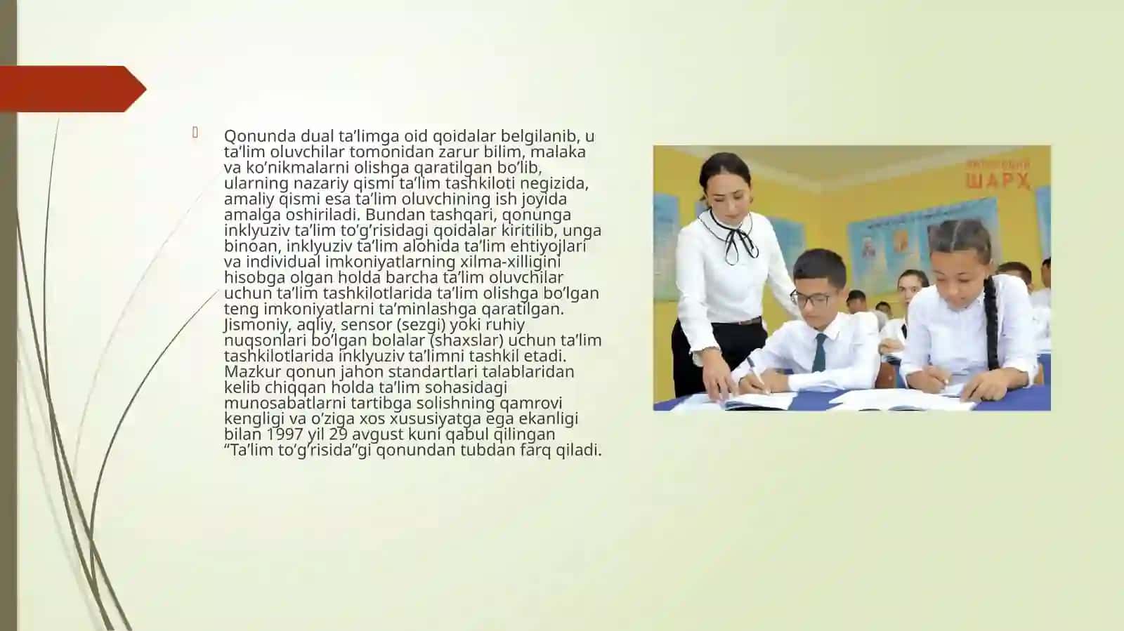 O’zbekiston Respublikasida Ta’lim sohasida amalga oshirilgan islohatlar 3