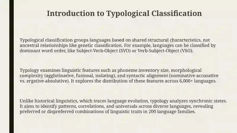 Typological classification of languages 3