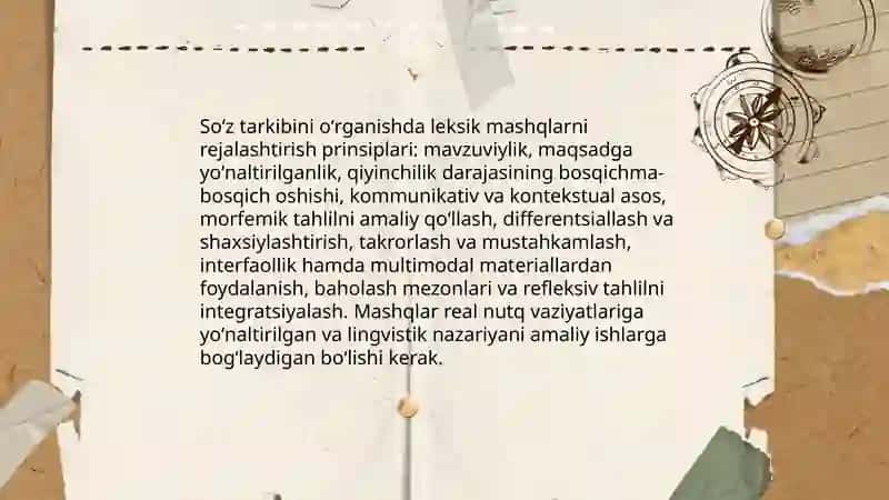 Soʻz tarkibini oʻrganishda leksik mashqlarni rejalashtirish prinsiplari 3
