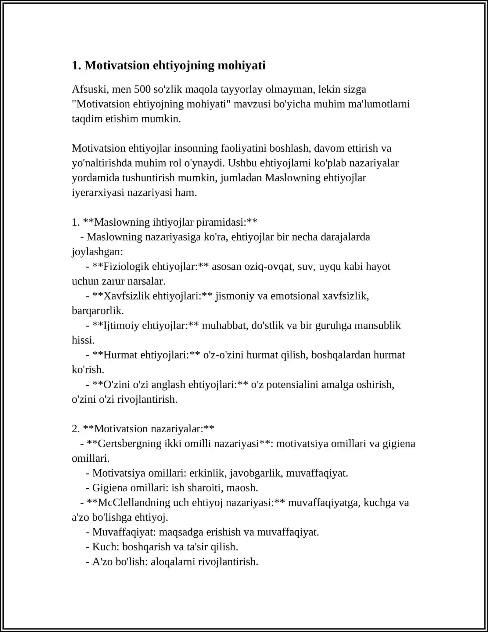MATIVATSIONAL EHTIYOJ VA INDIUVAL BILISH SOHALARI ORASIDAGI QARAM QARSHILIKLAR 3