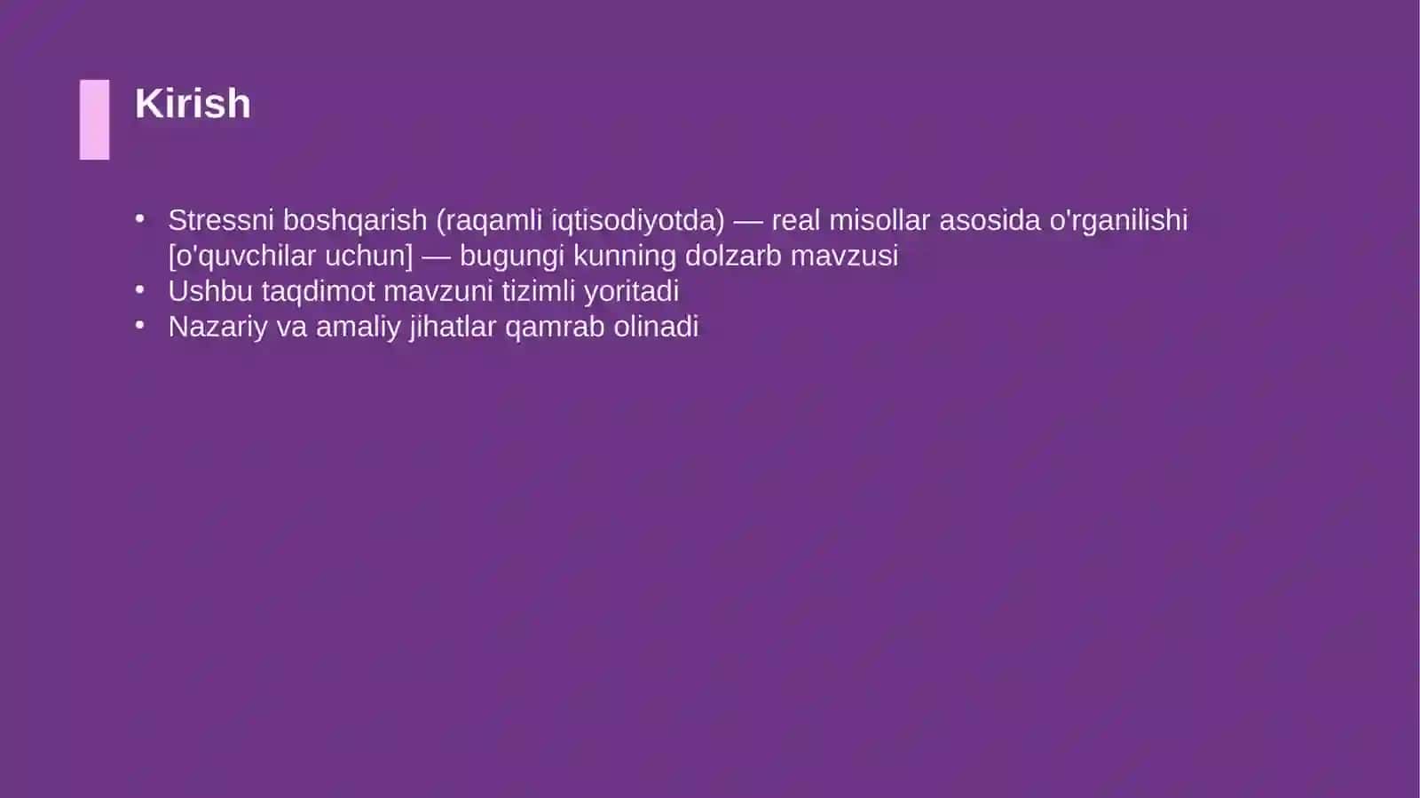 Stressni boshqarish (raqamli iqtisodiyotda) — real misollar asosida o'rganilishi [o'quvchilar uchun] 3