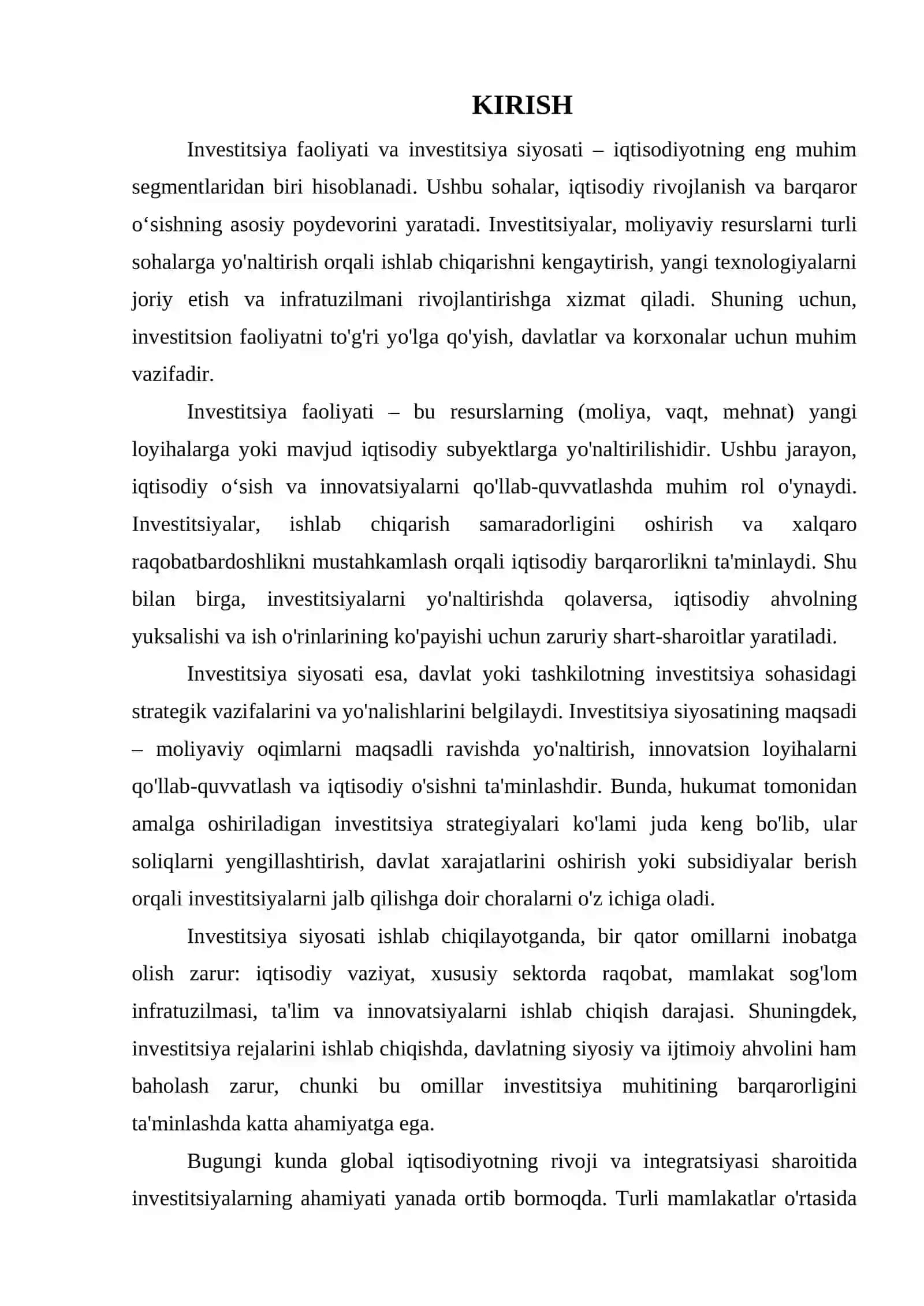 INVESTITSIYA FAOLIYATI VA INVESTITSIYA SIYOSATI 3
