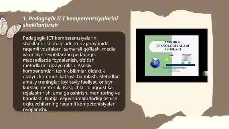 O‘qituvchilarda zamonaviy axborot texnologiyalari imkoniyatlaridan foydalanish malakalarini shakllantirish 3