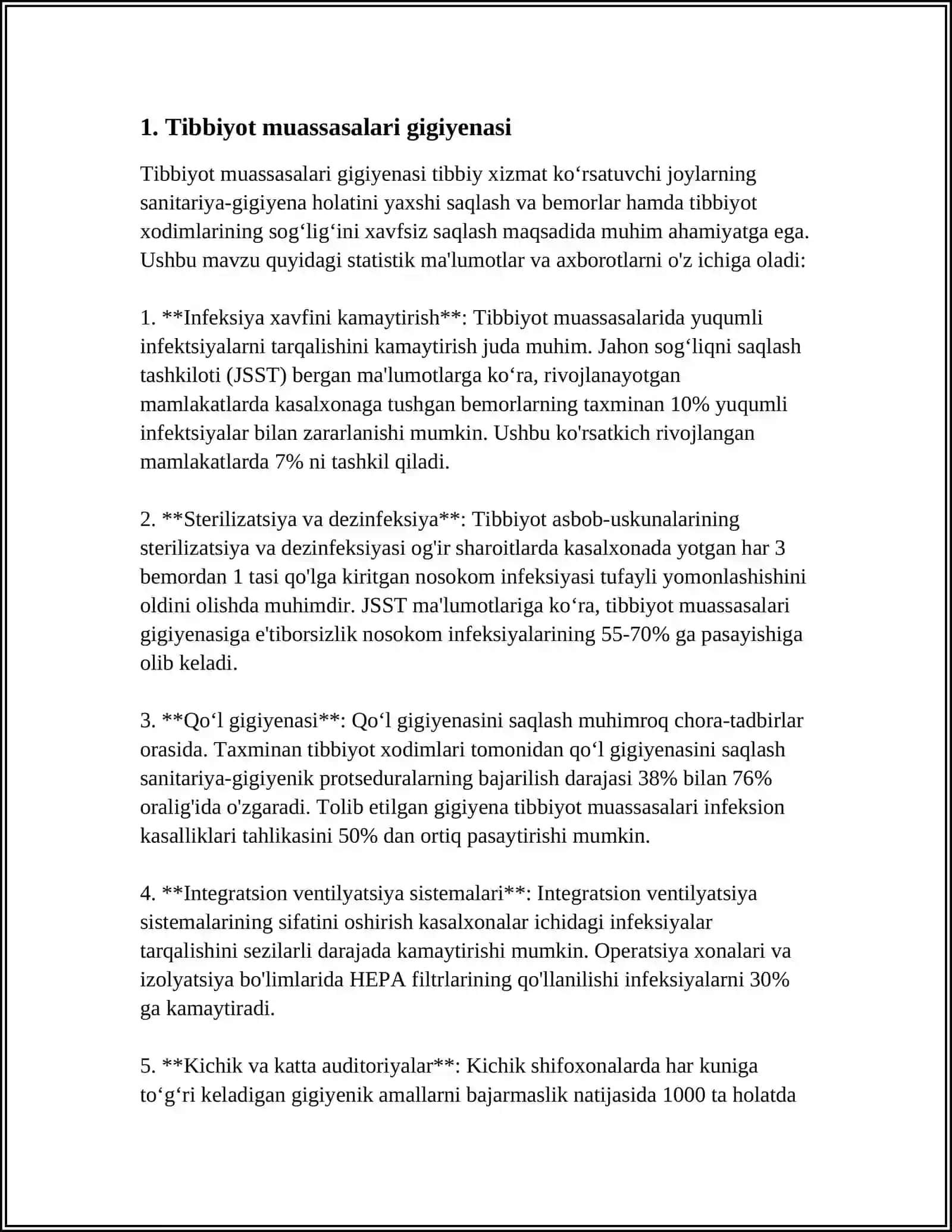 TIBBIY SHIFOXONADA INSHOATLARNI TOZALASH ALGARITMI 3