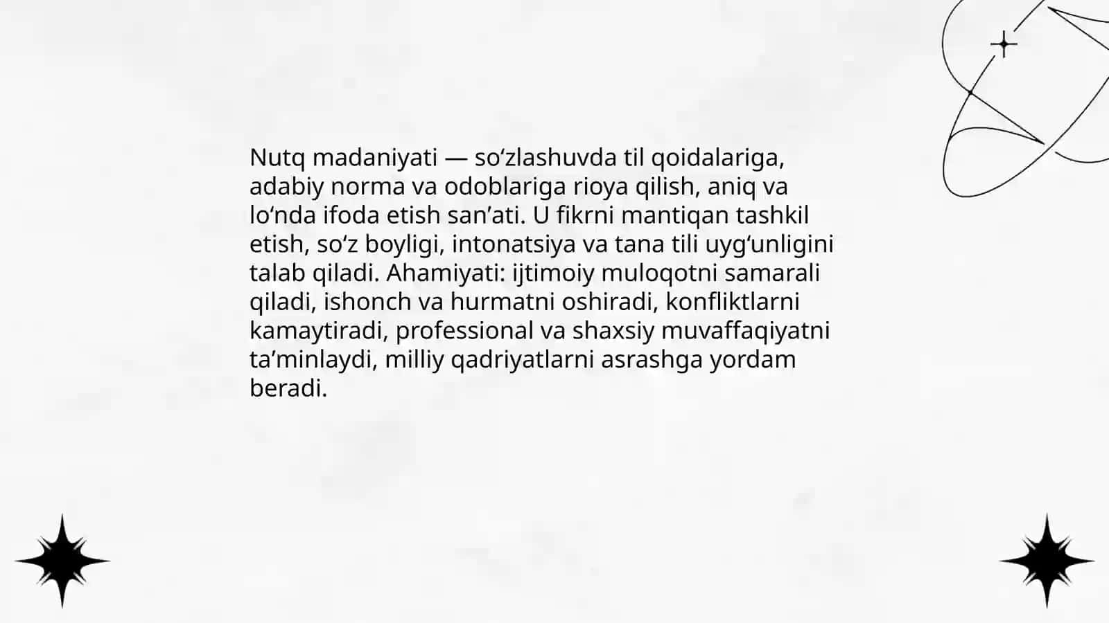 Nutq madanyati va Nutq odobi 3