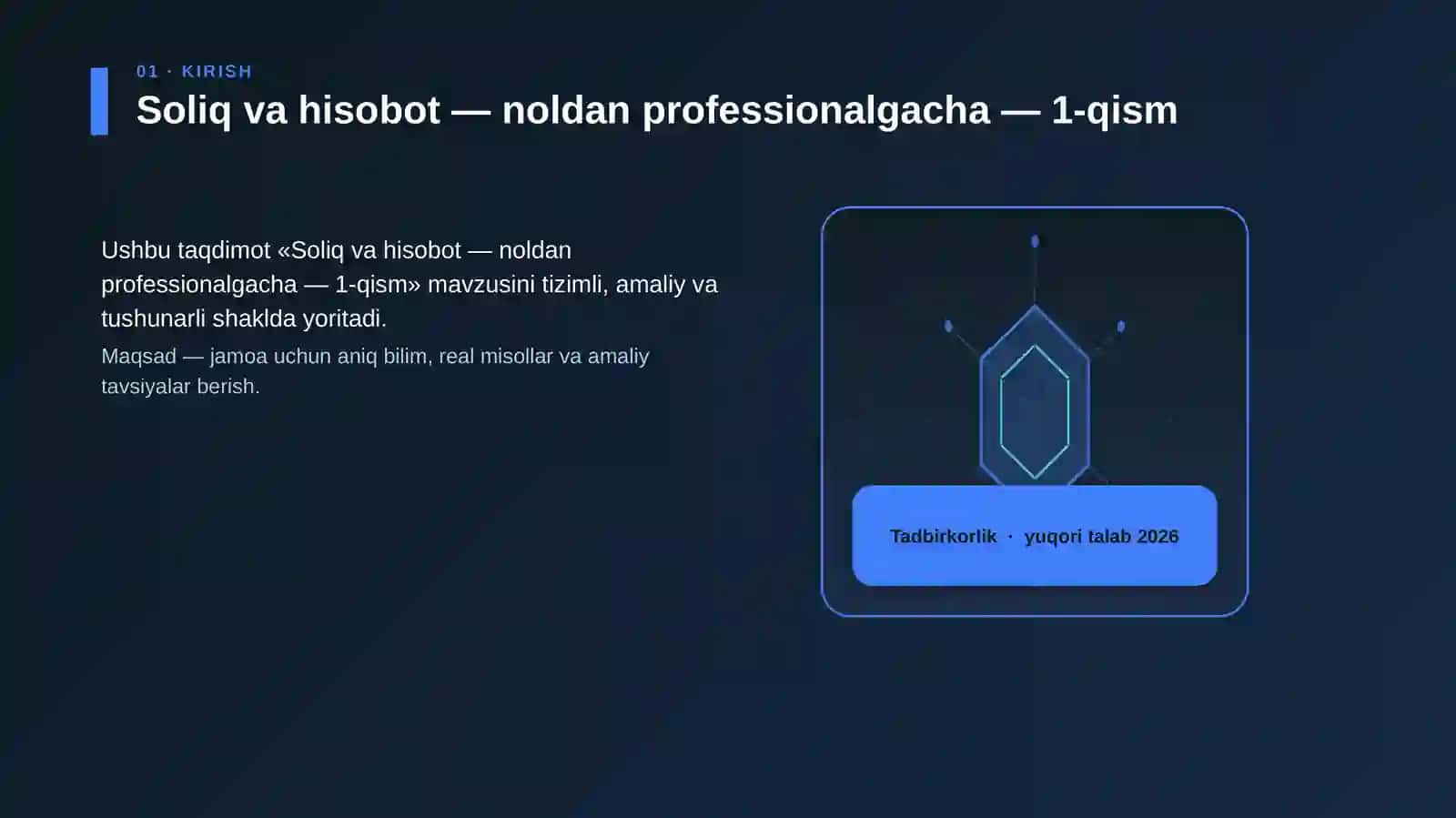 Soliq va hisobot — noldan professionalgacha — 1-qism 3