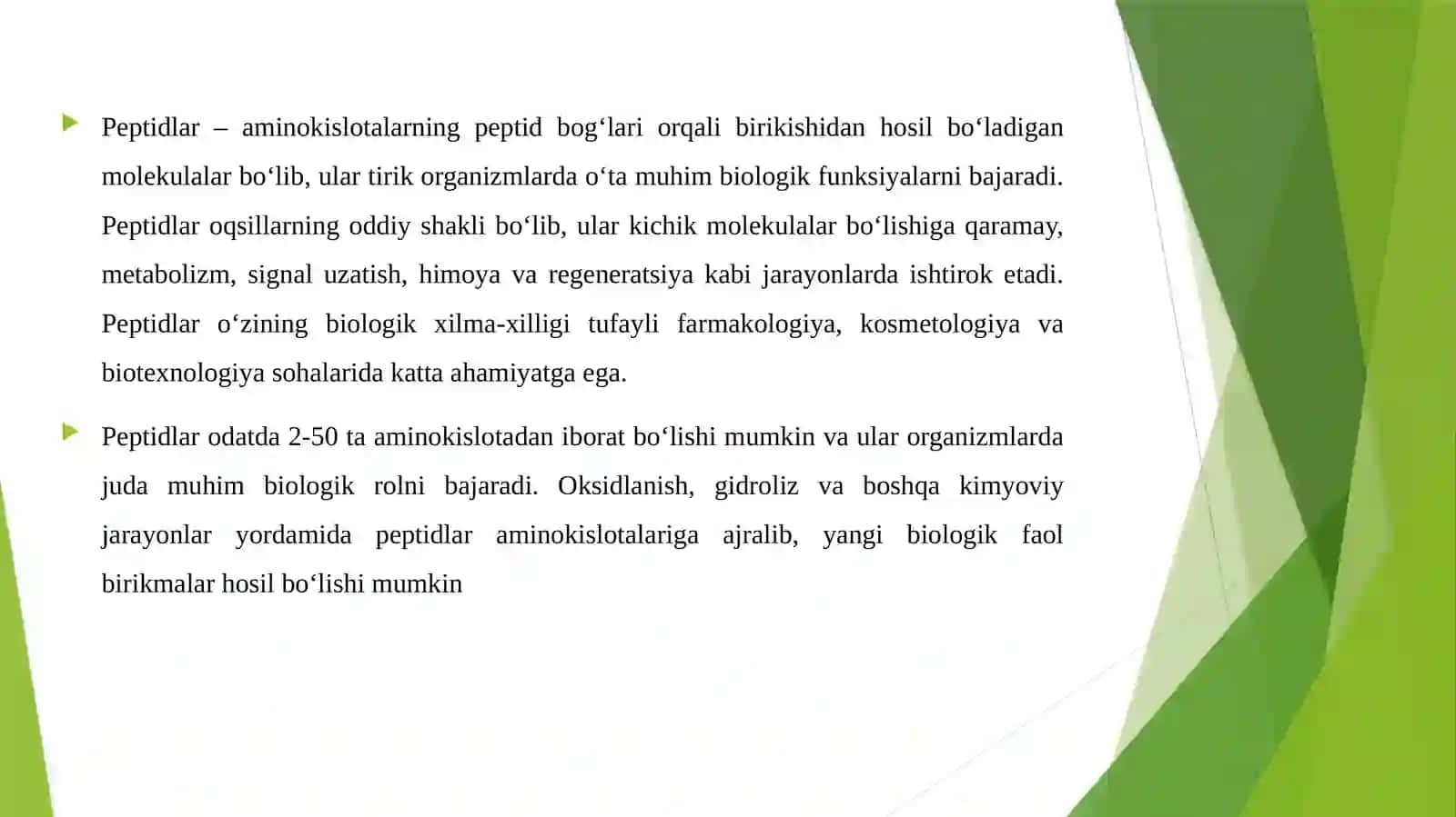 Peptidlarning Sintezi 3