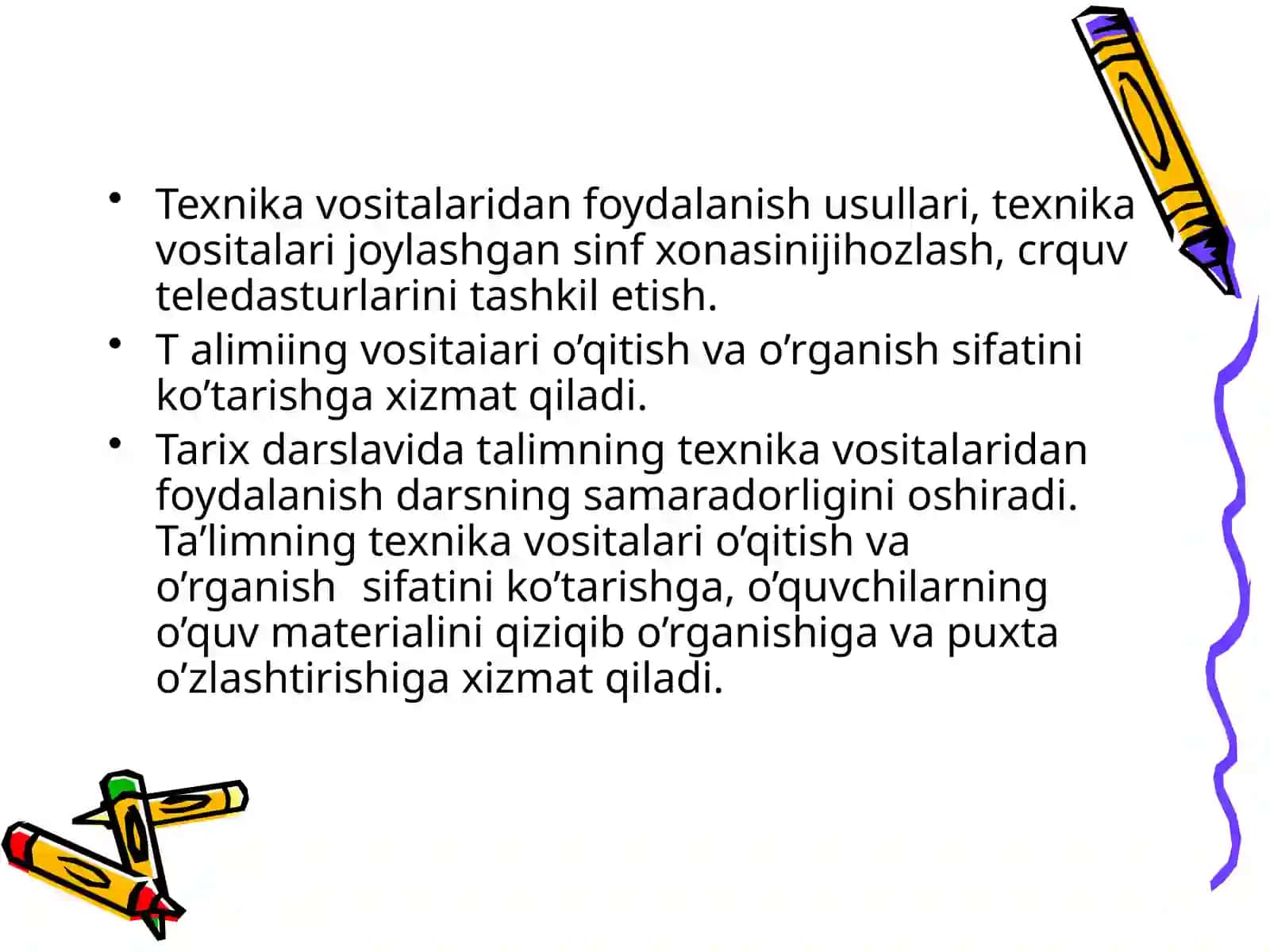 TARIX FANINI O’QITISHDA TEXNIKA VOSITALARIDAN FOYDALANISH 3
