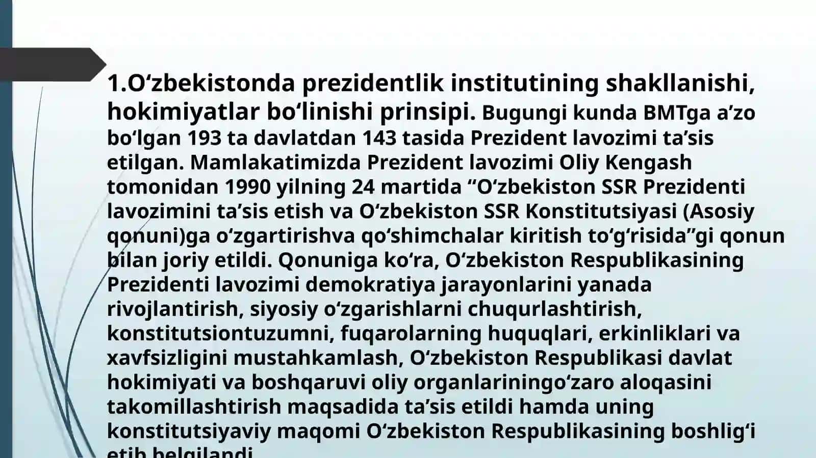 O‘zbekistondagi Demokratiya va Siyosiy O'zgarishlar 3