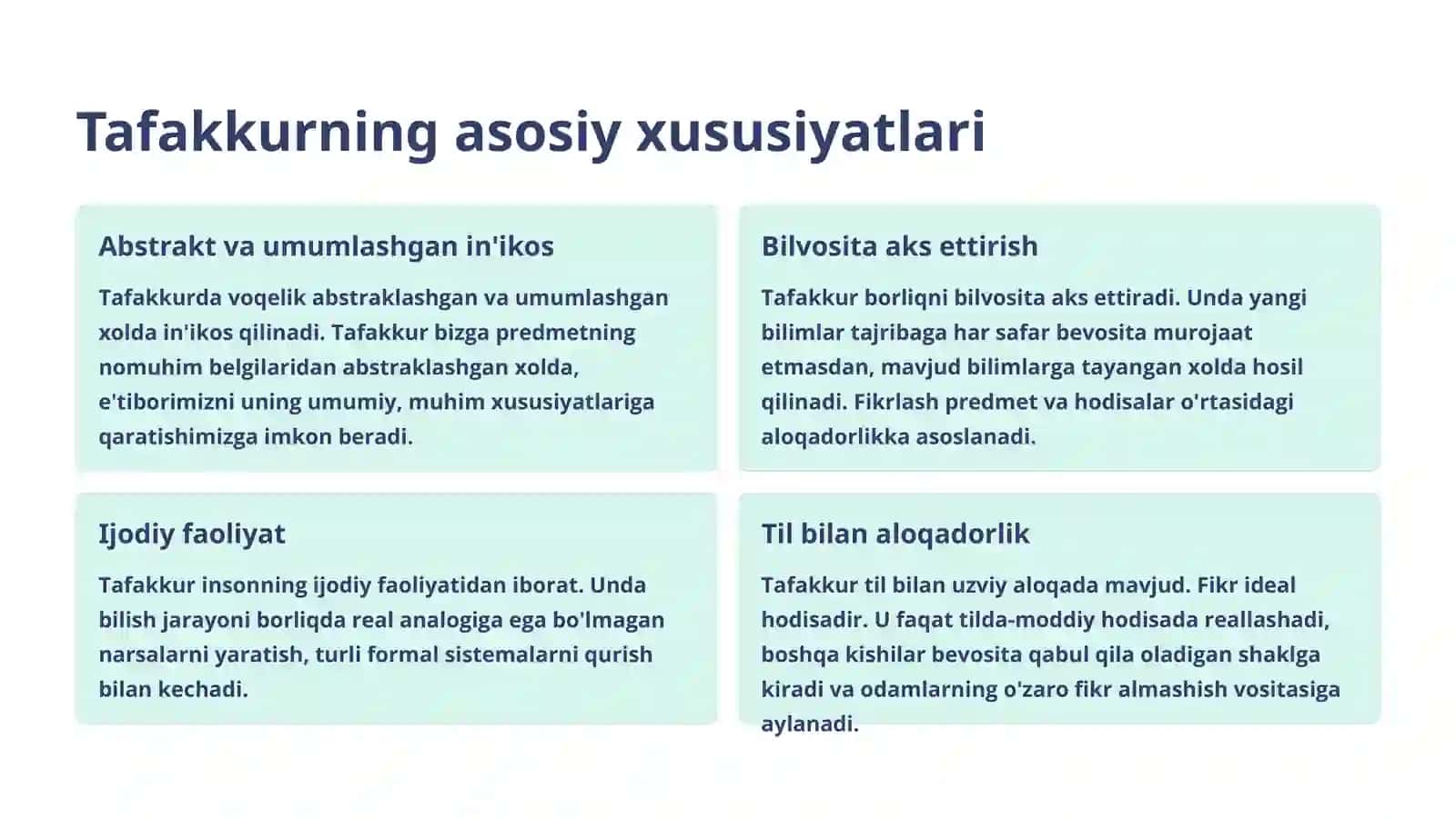 Mantiq ilmi: Tafakkur shakllari va qonunlari 3