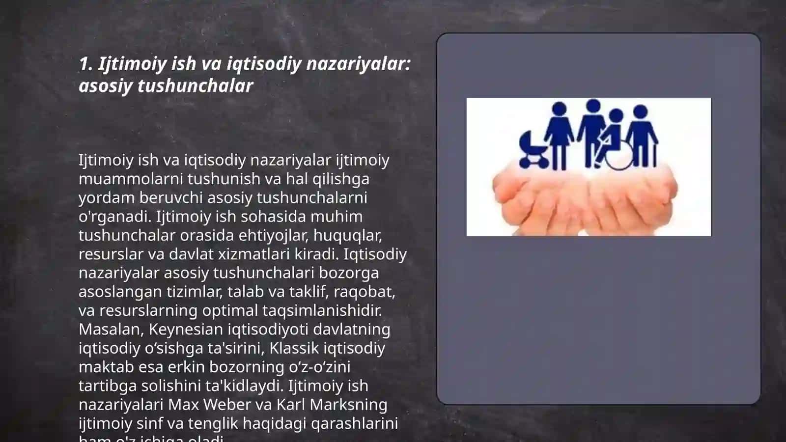 Ijtimoiy ish va iqtisodiy nazariyalar: o‘zaro bog‘liqlik va amaliyotda qo‘llanilishi 3