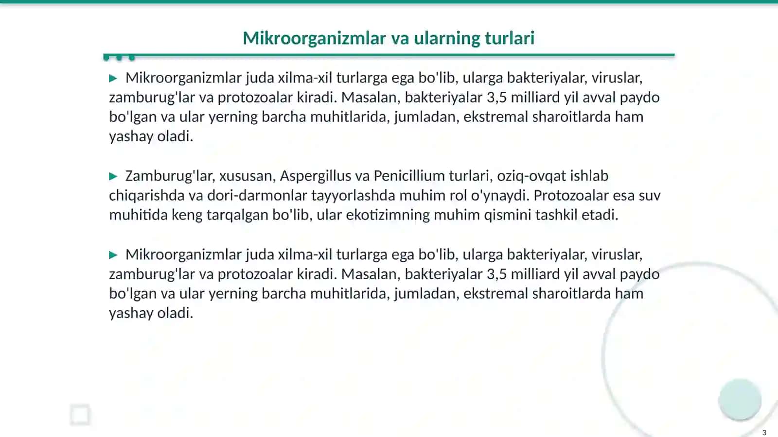 Mikroorganizmlarning muhitga moslashuvi 3