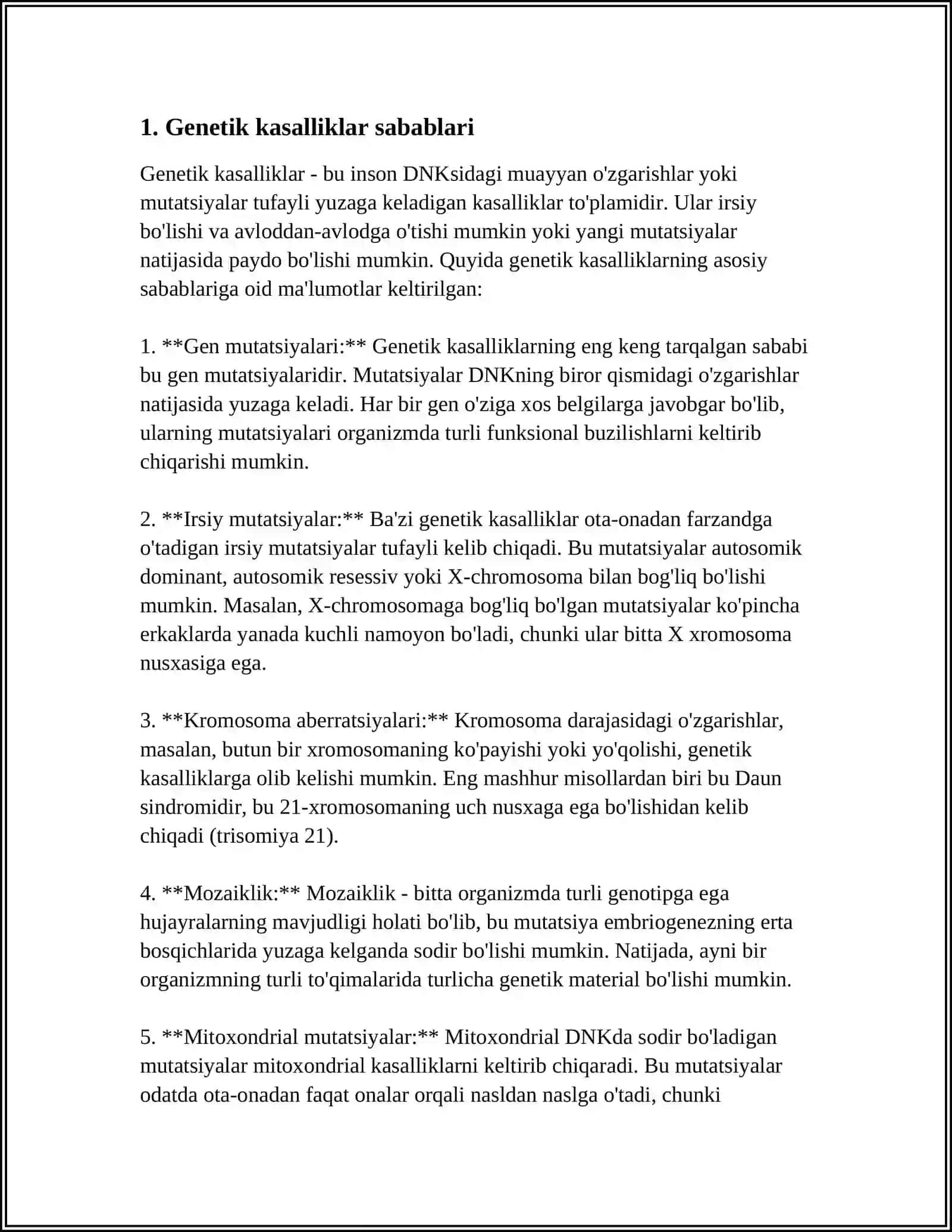 GEN KASALLIKLARI 3
