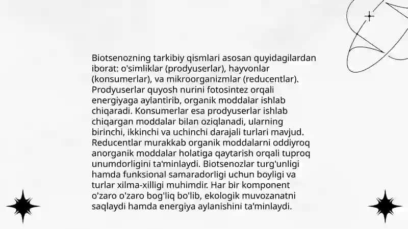 Biotsenoz va fatsiya tushunchalari 3