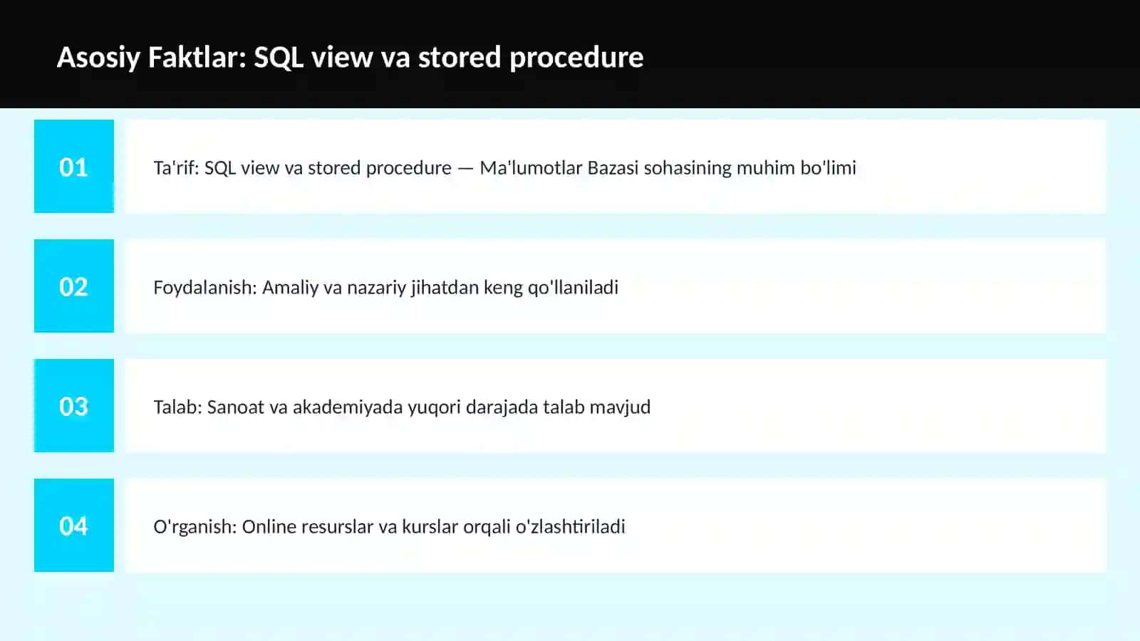 SQL view va stored procedure 3