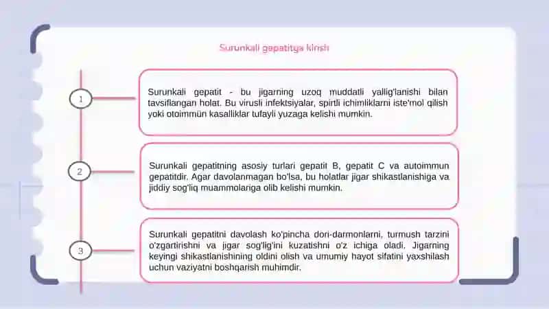 Surunkali gepatit kasalligi 3