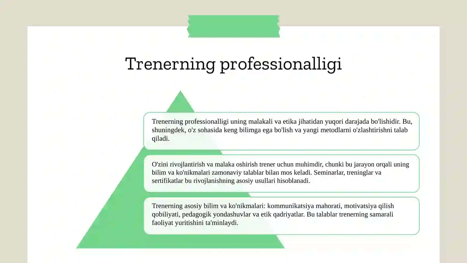Pisixologik treningda trenerga qo'yiladigan etik talablar 3