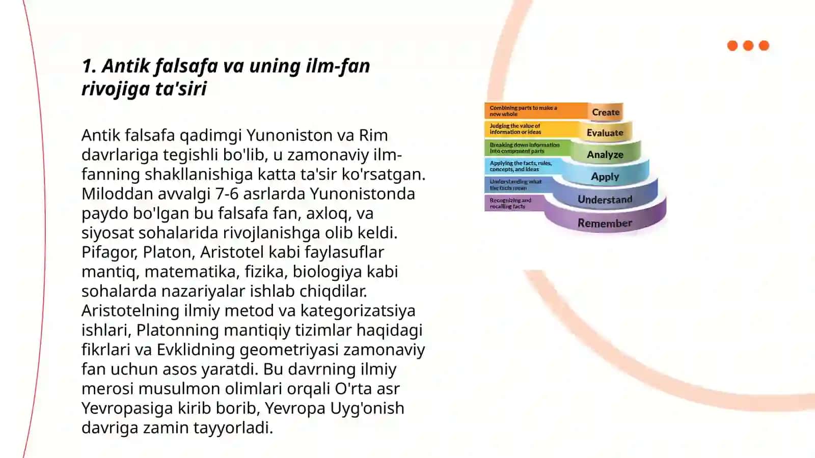 Antik falsafa va uning ilm-fan rivojiga ta'siri 3