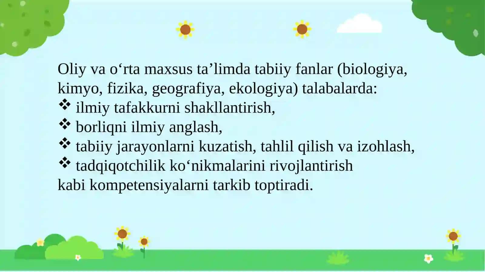 Oliy va o‘rta maxsus ta’lim dastabiy fanlarni o‘qitish metodikasi 3