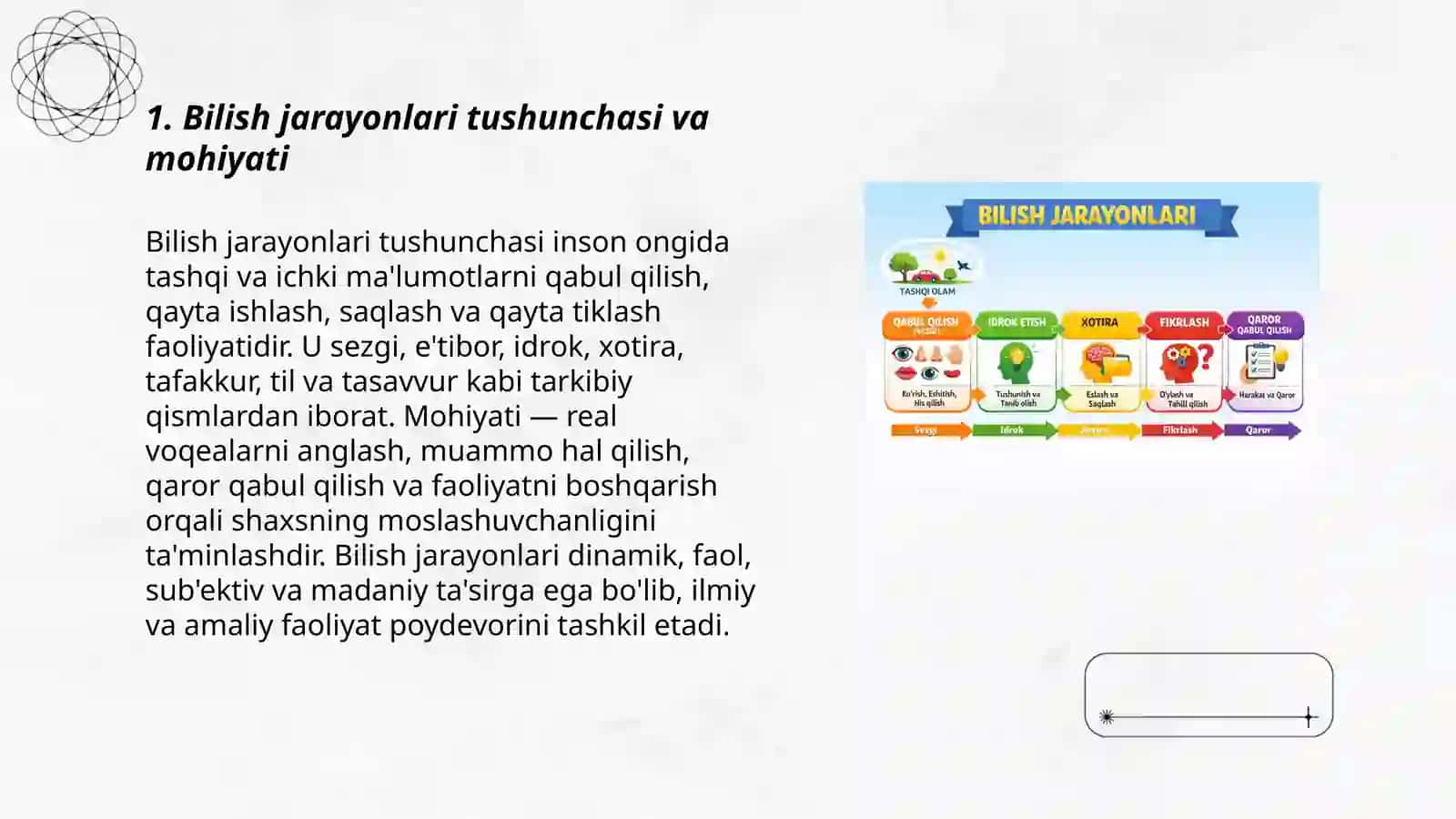 Bilish jarayonlari haqida tushuncha 3