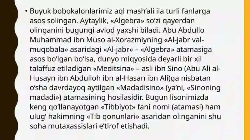 Tibbiyot 3