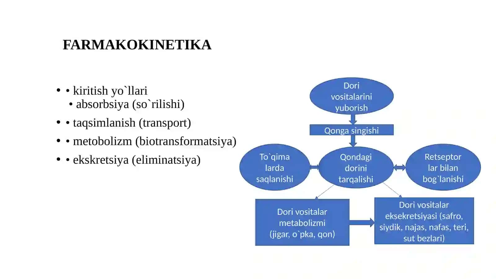 1-MA`RUZA:UMUMIY FARMAKOLOGIYA. DORI MODDALARINING FARMAKOKINETIKASI VA FARMAKODINAMIKASI 3