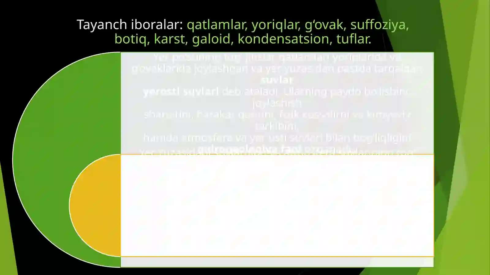 YEROSTI SUVLARINING G‘ORLAR  SHAKLLANISHIDAGI O‘RNI 3