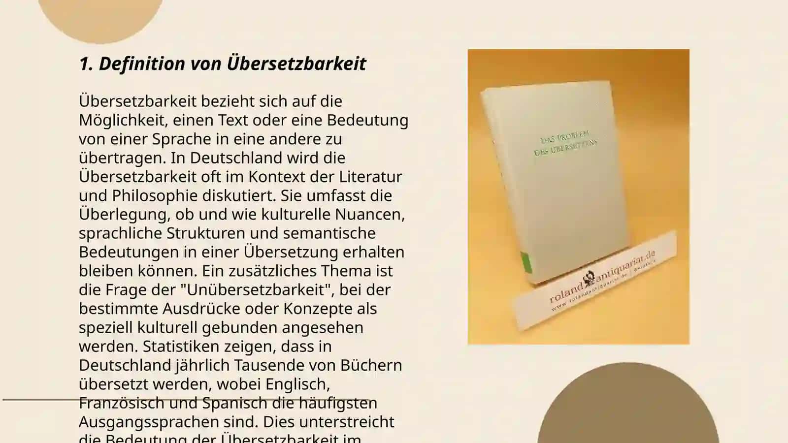 Das Problem der Übersetzbarkeit 3