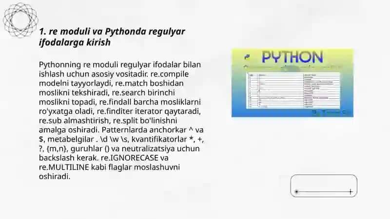 Pythonda regulyar ifodalar 3