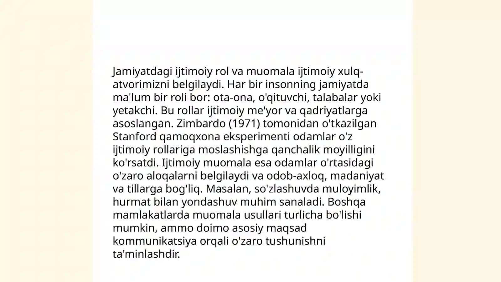 Ijtimoiy vaziyatlarda odamlarning muomala tarzlari 3