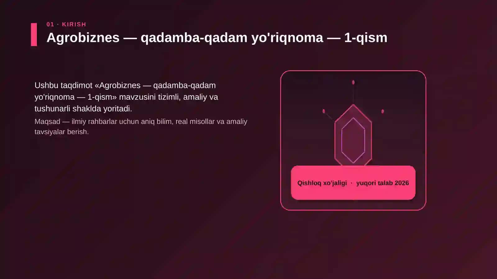 Agrobiznes — qadamba-qadam yo'riqnoma — 1-qism 3