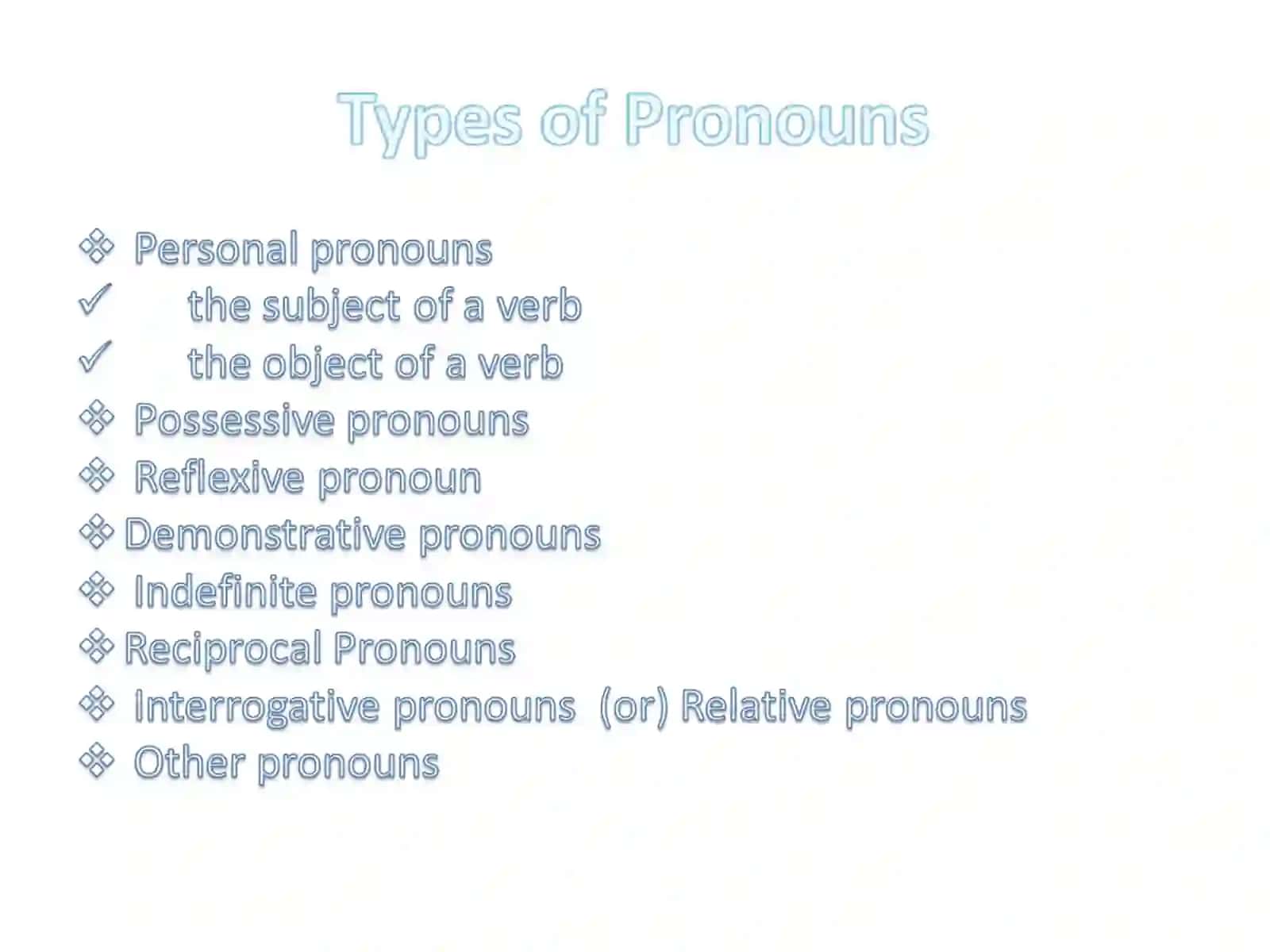 Personal Pronouns 3