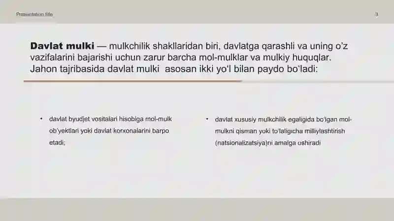Davlat mulkidan samarali foydalanish 3