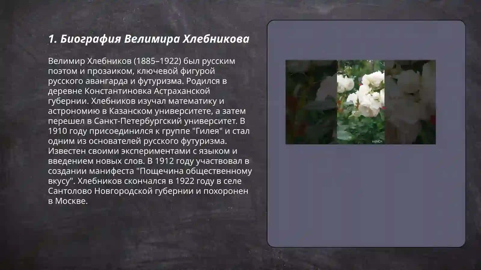 Поэтический космос Велимира Хлебникова 3