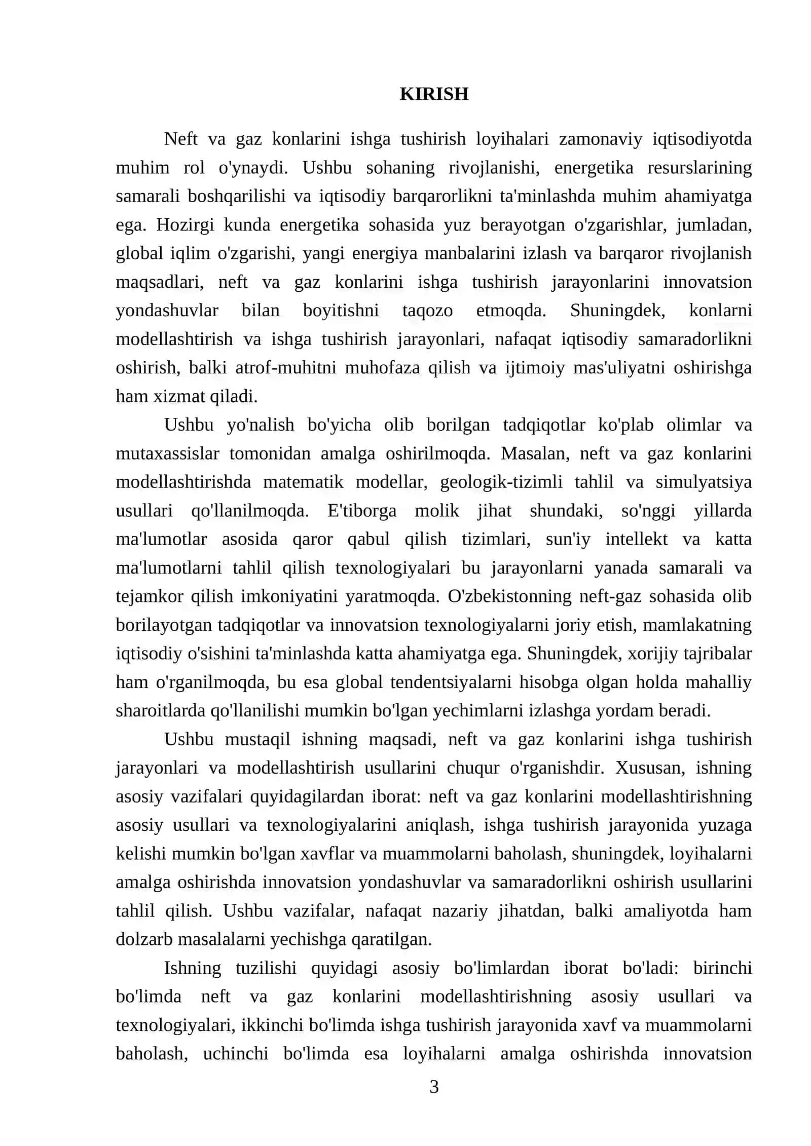 Neft va gaz konlarini ishga tushirish loyihalarini modellashtirish va ishga tushirish usullari 3