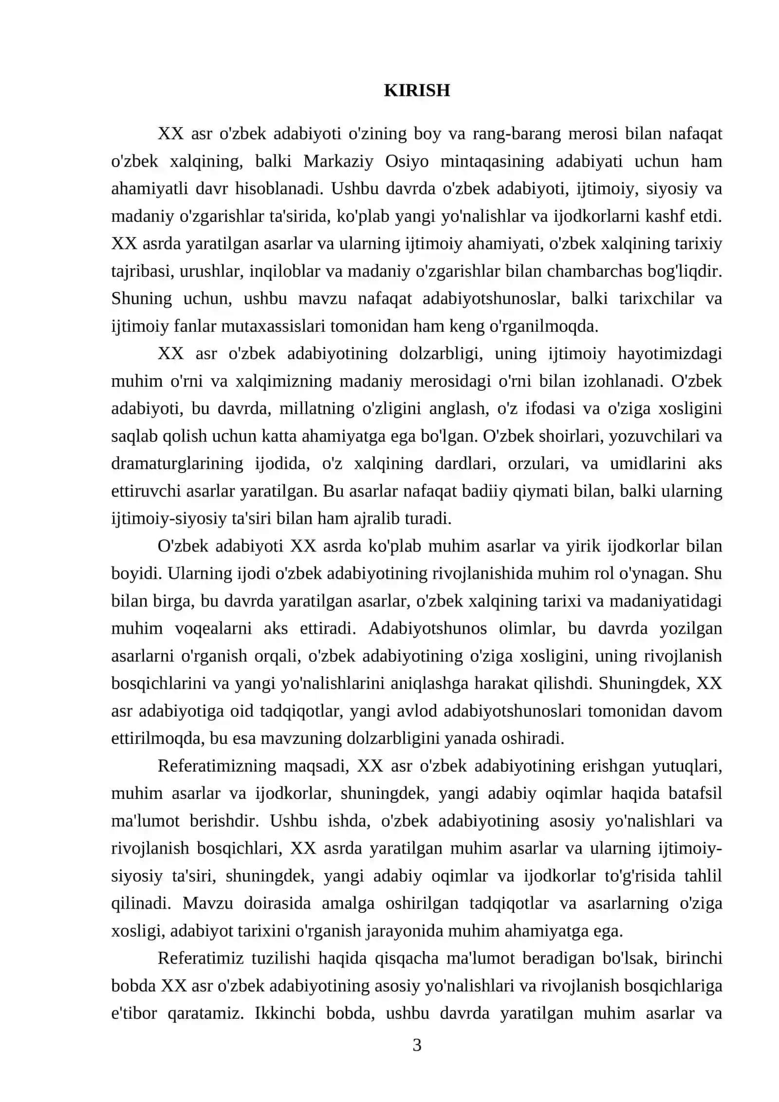 XX asr o'zbek adabiyotining erishgan yutuqlari 3