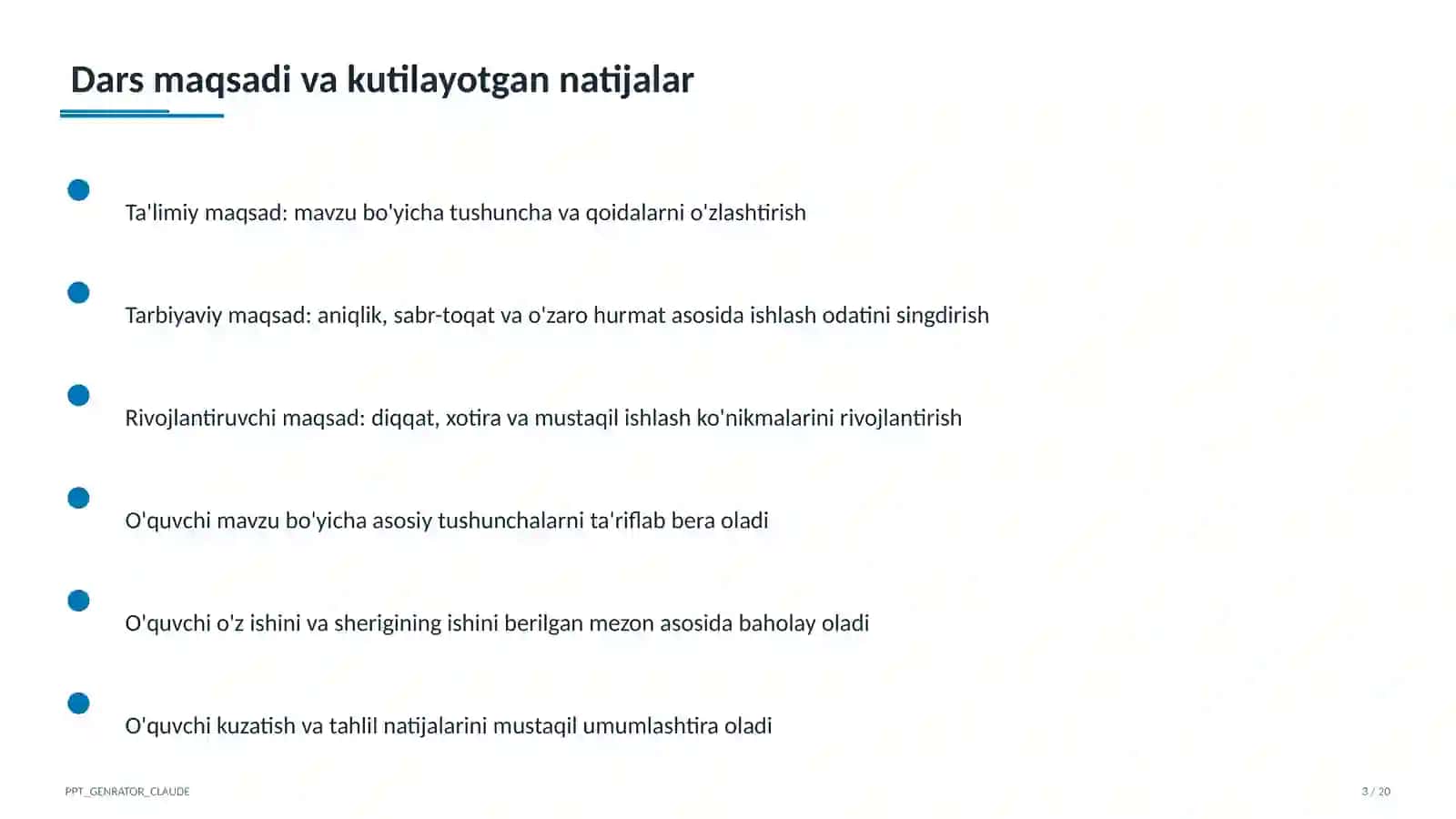 Adabiyot (5–11) — ochiq dars uchun 3