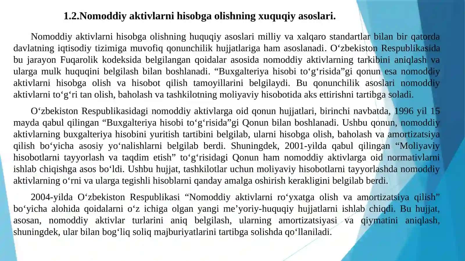 Sanoat korxonalarida nomoddiy aktivlarni hisobga olish usullari 3