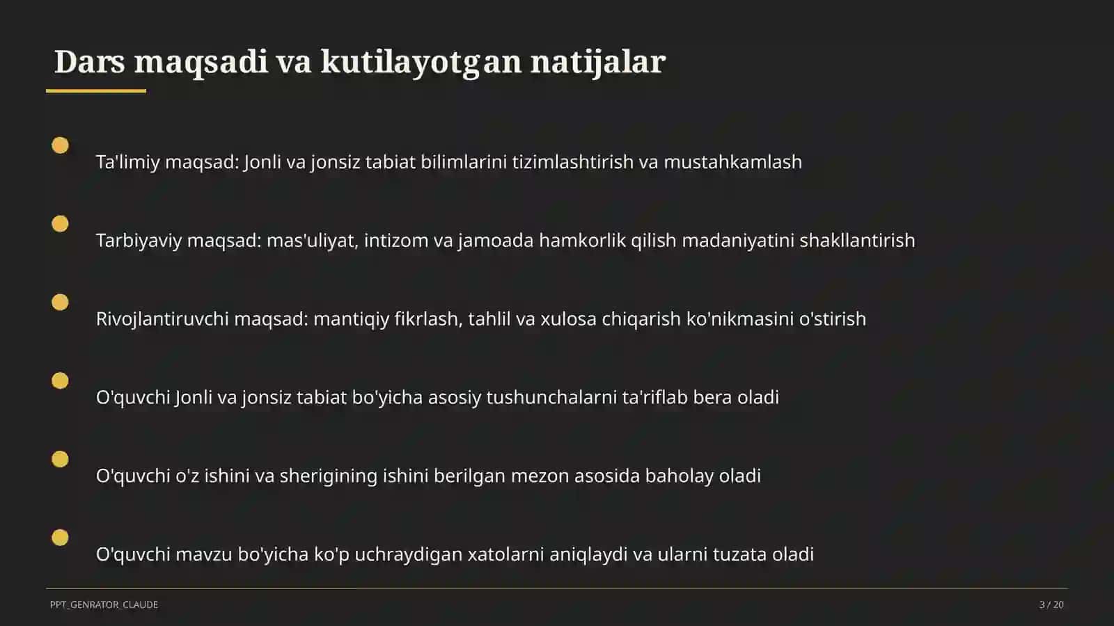 Jonli va jonsiz tabiat (2-sinf) 3