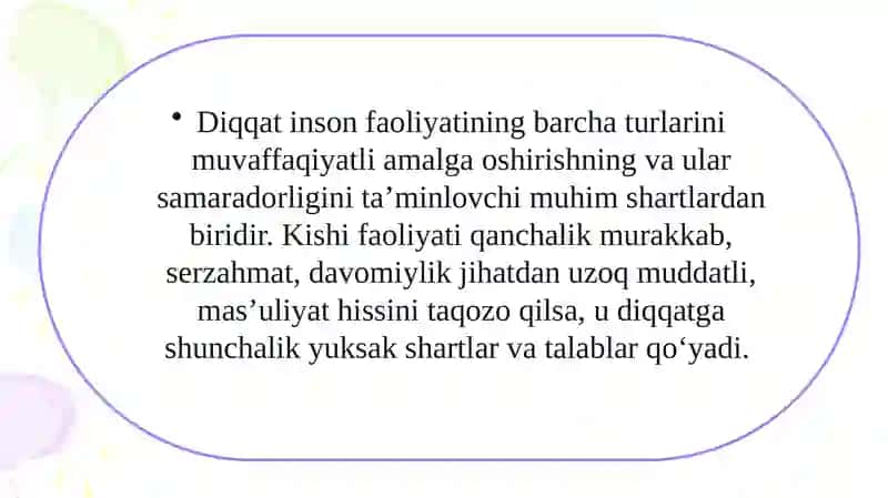 Diqqat Haqida Tushuncha 3