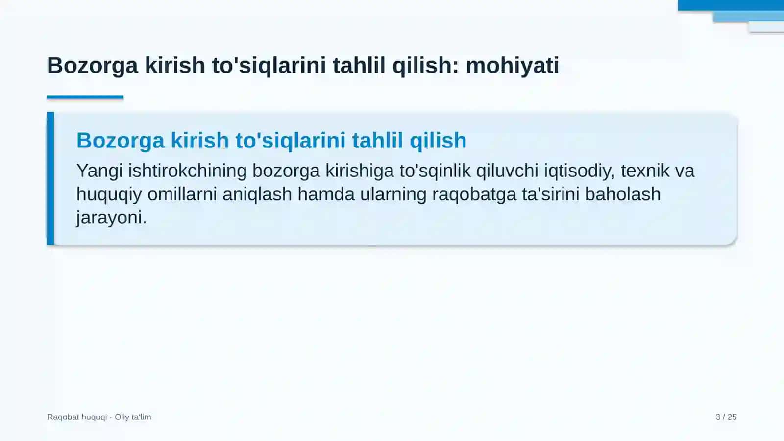 Yog'-moy sanoatida bozorga kirish to'siqlarini tahlil qilish 3