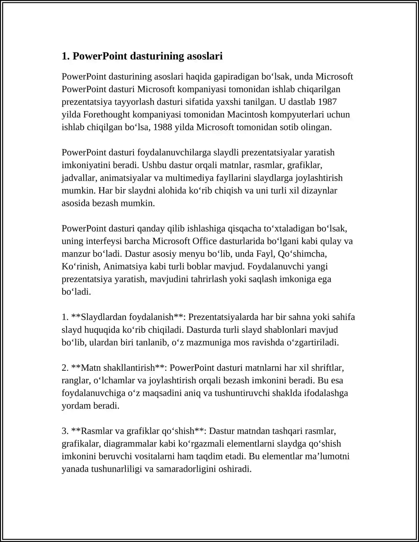 MICROSOFT POVER POINT DASTURI 3