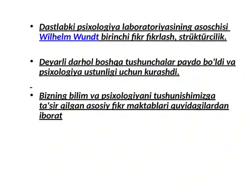 PSIXOLOGIK MAKTABLARNING YUZAGA KELISHI TARIXI 3
