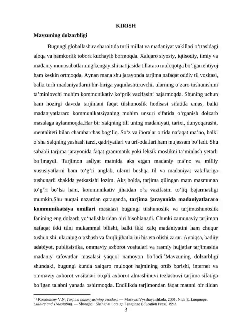 BOB. TARJIMA VA MADANIYATLARARO KOMMUNIKATSIYANING NAZARIY ASOSLARI 3