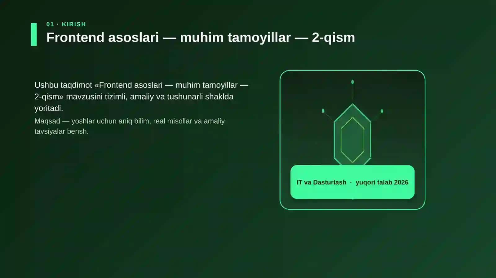 Frontend asoslari — muhim tamoyillar — 2-qism 3