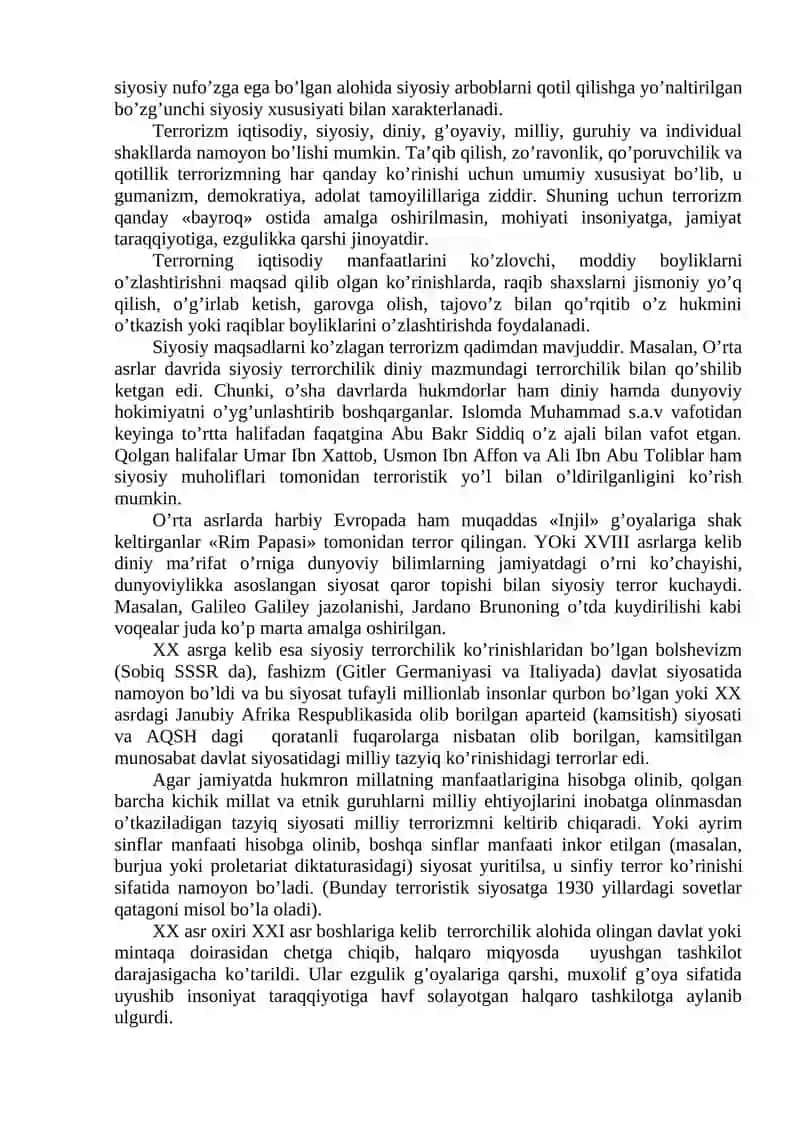 Dunyo hamjamiyatining ekstremizm va terrorizmga qarshi kurash tajribasi 3