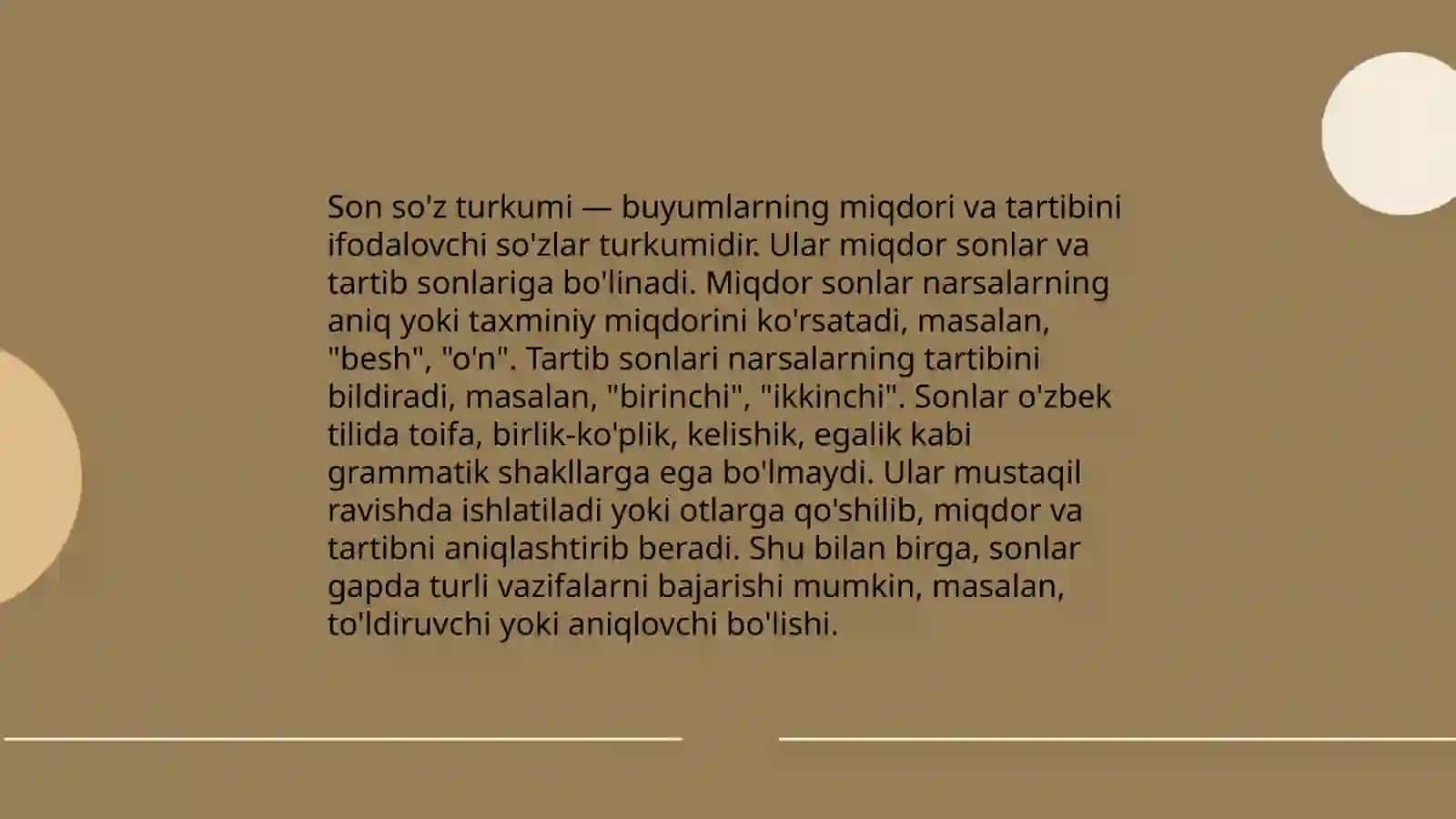Son- so'z turkumi 3