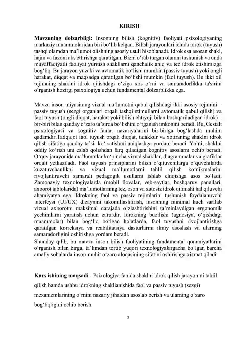SHAKLNI IDROK QILISHDA FAOL VA PASSIV TUYUSHNING ROLI 3